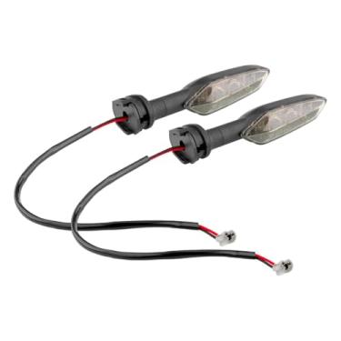 Imagem de KiBcsLic Luz indicadora de direção para motocicleta com luz amarela, compatível com os modelos XSR 900, XJ6 e MT-03, Capa Preta de 2 Peças