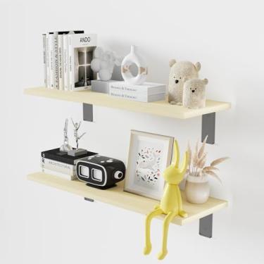 Imagem de Elehome Tábua de prateleira flutuante para parede de 1,5 cm – sem suportes – 61 cm C x 30,5 cm L x 1,5 cm T Lite Carvalho Melamina Prateleiras flutuantes para banheiro, cozinha e sala de estar