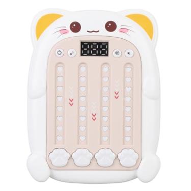 Imagem de TOPINCN Máquina de Jogo de Ritmo para Crianças, Jogo de Quebra-cabeça Portátil Com Tela de Pontuação Eletrônica Com 3 Velocidades Ajustáveis, Brinquedo de Estresse de Jogo de Pressão (Branca)