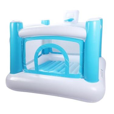 Imagem de SPYMINNPOO Casa Inflável, Castelo Inflável de PVC Com Tapete Removível e Paredes de Malha Ventilada para Crianças, Brincadeiras Internas e Externas 66,9 X 66,9 X 55,1 pol.