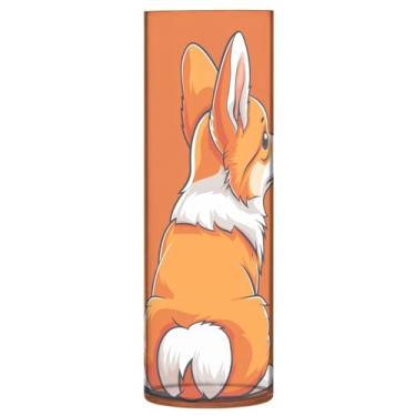 Imagem de CEBUGI Vaso de flores de cachorro fofo 10 cm x 30 cm Vaso cilíndrico para flores, vaso transparente inquebrável para decoração de casa de festa de casamento