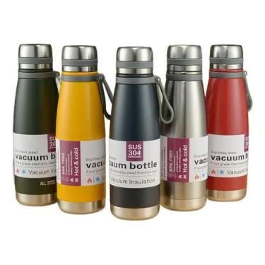 Imagem de Garrafa Térmica Inox 500ml com Infusor de Chá, Isolamento Térmico 8 Horas, Aço Inoxidável 316 Resistente à Maresia, Tampa Hermética com Alça