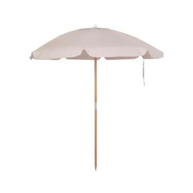 Imagem de Guarda-sol Ombrelone Bagum Madeira Fps 100 2m Mor Bege