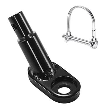 Imagem de Engate de Reboque para Bicicleta Aço 12mm com Pino Bloqueio Pets Apto Eixos Sólidos QR Conecte à