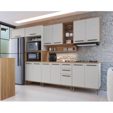 Imagem de Cozinha Modulada Completa 9 Peças com Torre Quente 13 Portas 2 Gavetas