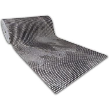 Imagem de Tapete Passadeira Emborrachada Pvc Antiderrapante 0,65x5,00m Mármore Preto