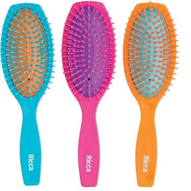 Imagem de Escova de Cabelo Color Block Oval 1 Un Ricca