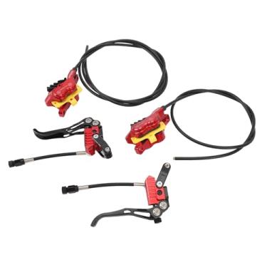 Imagem de Generic Conjunto de Freio a Disco Hidráulico de 4 Pistões, Tubo Dianteiro de Liga de Alumínio Tubo Traseiro de 800 Mm Conjunto Inovador de Freio a Disco Hidráulico Dividido de 1550 Mm para Ciclismo