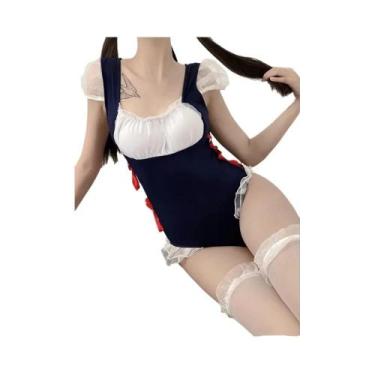 Imagem de Saia Mini Feminina Fofa E Blusa Justa, Uniforme Escolar, Fantasia De C