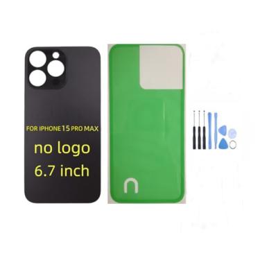 Imagem de STYCES Substituição de vidro da tampa traseira traseira para iPhone 15pro de 6,1 polegadas e para iPhone 15promax 6,7 polegadas (sem logotipo), com kit de ferramentas de reparo, adesivo pré-instalado