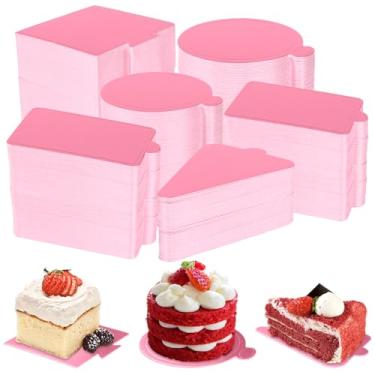 Imagem de Wuqoioo Mini tábuas de bolo, pacote com 600 quadros de exibição de cupcake de 7,6 cm, placas de bolo de festa, mini base de bolo, bandeja de papelão, placas de exibição de bolo de papel para festas
