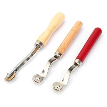 Imagem de Cryfokt Ferramenta de Roleta de Roda de Costura de Couro de DIY para Costura, Artesanato e Corte Precisos, 3 Peças para Artesãos e Entusiastas da