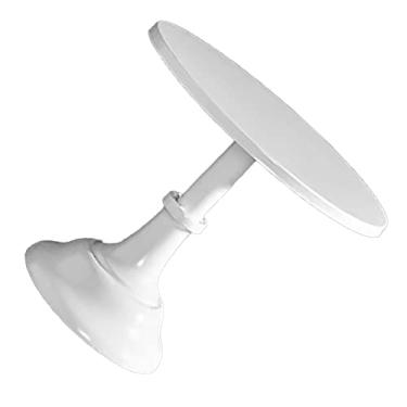 Imagem de GLOGLOW Bandeja de Metal para Bolo, Estilo Europeu Redondo para Casamentos e Festas, Produtos de Panificação (M branco)