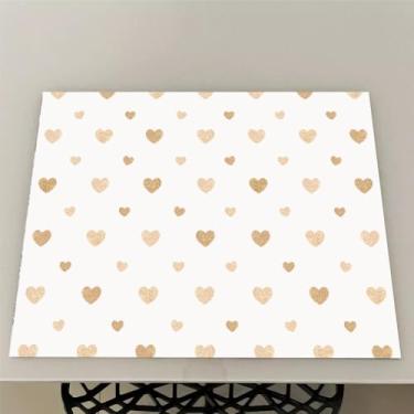 Imagem de Jogo Americano Natal Souplast Impermeável Lona Kit 4 6 8 10 ou 12 Unidades Mesa Posta (Coração 4,6 Peças)