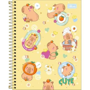 Imagem de Caderno Capyclub Capivara ESPIRAL Colegial TILIBRA - 10M 120 Folhas (Amarelo)