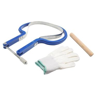 Imagem de IEUDNS Cortador de borracha para raquete de tênis de mesa com luvas, ferramenta profissional para aparar raquetes, ajustável.