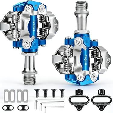 Imagem de Pedais de bicicleta SPD, pedal de mountain bike de 9/40.6 cm, pedais sem clipe selados de liga de alumínio compatíveis com travas do tipo SPD - fácil de encaixar e retirar