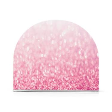 Imagem de Suporte de guardanapo branco rosa com glitter, porta-guardanapos com peso, 1 pacote, porta-guardanapos de piquenique