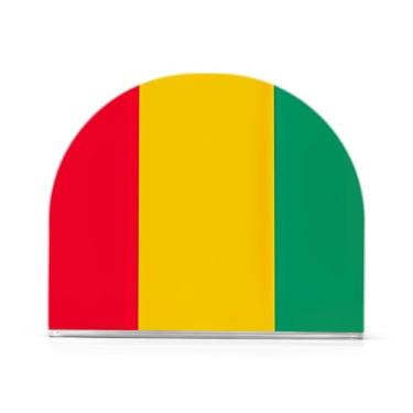 Imagem de Porta-guardanapos de mesa com bandeira da Guiné, porta-guardanapos de pé, pacote com 2, porta-guardanapos para guardanapos de pano