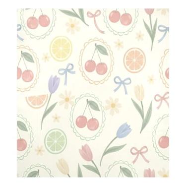 Imagem de Blueangle Capa magnética para lava-louças, laços de cereja, dia dos namorados, decoração da capa da máquina de lavar louça, adesivos de eletrodomésticos, adesivos de eletrodomésticos, 58 cm C x 66 cm