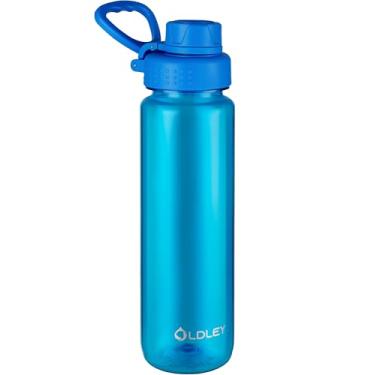 Imagem de OLDLEY Garrafa de água de 946 ml, garrafa de água esportiva Tritan com alça de transporte e tampa de bico, garrafas grandes à prova de vazamento e livre de BPA para casa, viagens, escola, ao ar livre