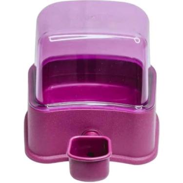 Imagem de Bebedouro Automático para Cães e Gatos Pequeno Porte 2,3L com Filtro de Carvão Ativado Antigotejamento(Vinho)