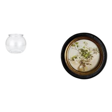 Imagem de Whtkoph Elegante Vaso Transparente em Formato de Aquário com Moldura de Resina em Estilo Europeu Antigo, Perfeito para Peixes Pequenos E Como Decoração Retrô