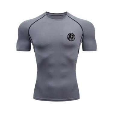 Imagem de Camisa De Compressão Masculina De Secagem Rápida Com Estampa De Dragão