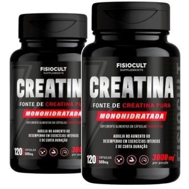Imagem de 2x Creatina Monohidratada 120 Capsulas 3000 mg Suplemento Alimentar Us