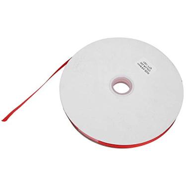 Imagem de aqxreight Fita Com Nervuras Vermelha para Decorações de Festa de Natal de Casamento DIY Acessórios de Embrulho de Presentes 10mm 100 Jardas e Padrão Vermelho Trazer Locais Corante Tecido Qualidade Poliéster Proteção Garantida (Costela com 10 mm de comprimento e 100 jardas)