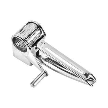 Imagem de Ralador De Queijo Rotativo Em Aço Inoxidável Cortador Manual Multifunc