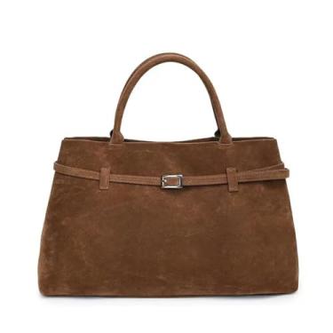 Imagem de AHGDDA Bolsas femininas bolsas de ombro com fivela dourada bolsas femininas modernas, Marrom, One Size