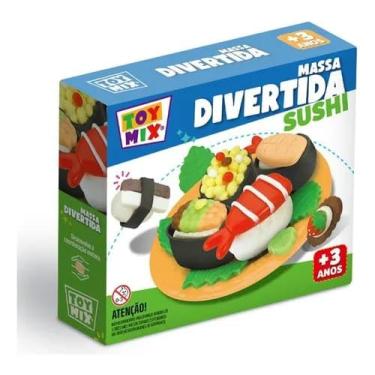 Imagem de Kit Criativo de Massinha de Modelar Sushi com Ferramentas Educativos para criança.