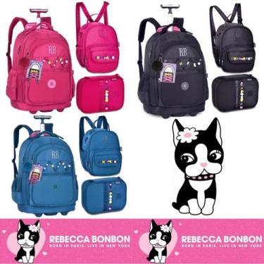 Imagem de Kit Mochila de Rodinhas Rebecca Bonbon Coleção Beaded Fun Estilo Artes