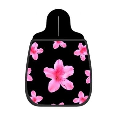 Imagem de Lixeira De Carro Organizador Lixinhocar Flores Rosa Fundo Preto