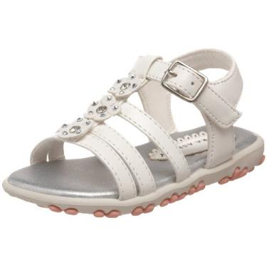 Imagem de Laura Ashley Sandália infantil LA17737, Branco, 11 Little Kid