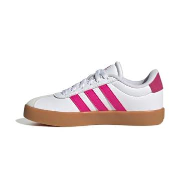 Imagem de adidas Tênis infantil unissex Vl Court 3.0, Branco/Rosa Choque/Branco Cristal, 20
