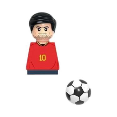 Imagem de Modelo De Brinquedo De Blocos De Construção Mini De Jogadores De Futeb