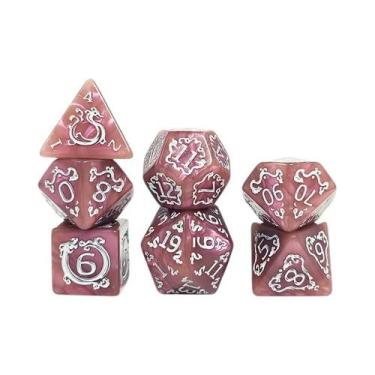 Imagem de Conjunto De Dados DND Com Padrão De Dragão 7 Peças, Acessórios De Entr