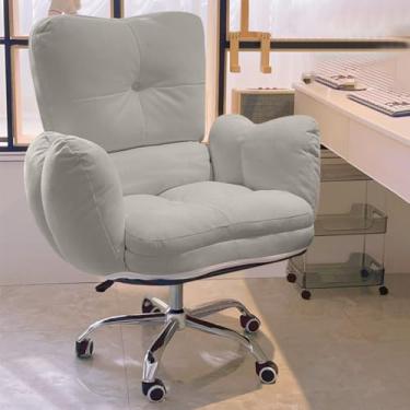 Imagem de Cadeira ergonômica de escritório com encosto alto, cadeira de mesa reclinável ajustável para casa, escritório, jogos e estudo - Conforto executivo com apoio de encosto e função de sofá preguiçoso