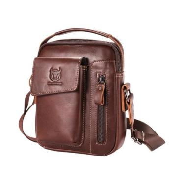Imagem de Bolsa De Ombro Casual Masculina Em Couro BULLCAPTAIN, Bolsa Mensageiro