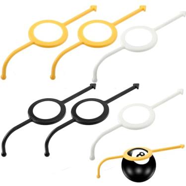 Imagem de 6 peças de auxílio de mira de bilhar, acessórios de bilhar para bolas de sinuca de 6 cm, marcador de posição de bola de precisão, treinador de tiro de tacos, perfeito para melhorar a precisão
