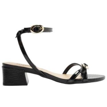 Imagem de Sandália Salto Bloco Tiras Fivela  AnaCapri Feminina-Feminino