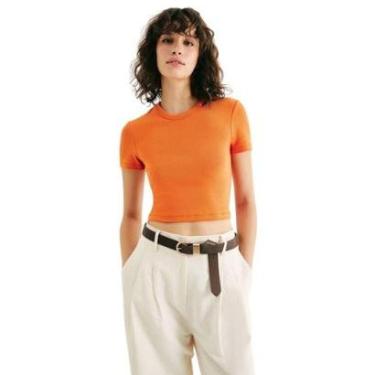Imagem de Blusa Hering Feminina Cropped Em Ribana Canelada-Feminino