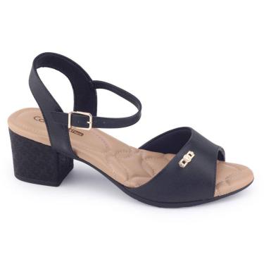 Imagem de Sandália feminina Comfortflex 23-57402 flow salto 5cm aberta