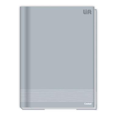 Imagem de Caderno Brochura Universitário Capa Dura A4 1 Matéria 80 Folhas Lift Credeal Cinza