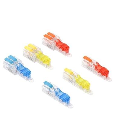 Imagem de 5 peças braçadeira de fiação rápida tipo T conector de luz descendente livre de decapagem ramo de linha principal (LT-T1 azul)