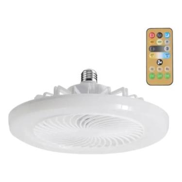 Imagem de Lâmpada De Ventilador De Teto Moderno com Luz Led Ajustável e Controle Remoto para Bocal E27 30w Luz Branco Frio 85v/265v Bivolt