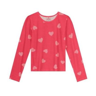 Imagem de Blusa Infantil Menina com Estampa Rotativa Corações Brandili-Feminino