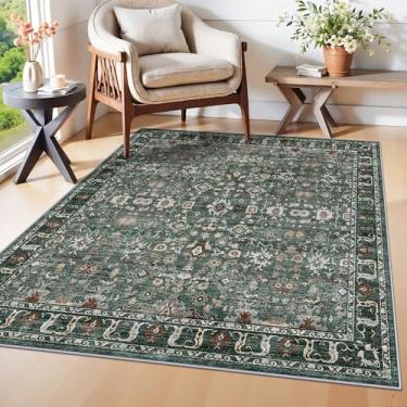 Imagem de Tapete de entrada quadrada lavável 3x3: Tapetes para cozinha, quarto, entrada, banheiro, antiderrapante, com suporte de borracha, tapete floral ultra macio resistente a manchas (verde escuro multi, 3